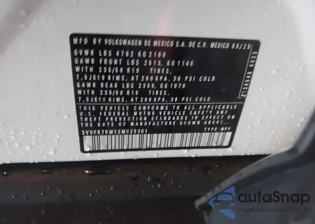 3VVFR7RM5SM025301: 43852041