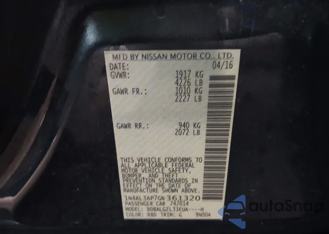 1N4AL3AP7GN361320: 43852113