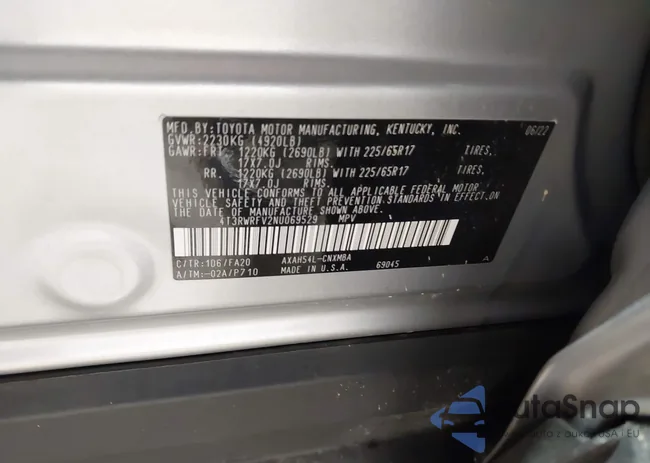 4T3RWRFV2NU069529: 43852115