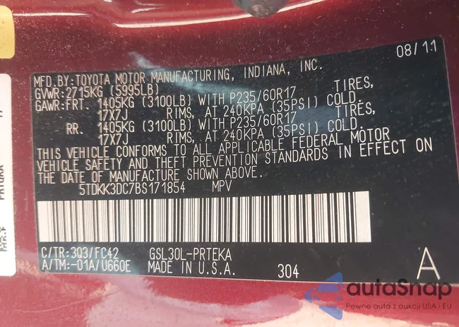 5TDKK3DC7BS171854: 43852159