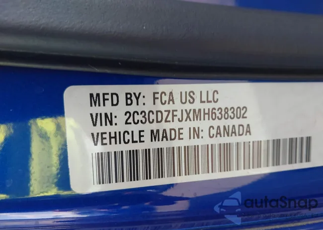 2C3CDZFJXMH638302: 43852285