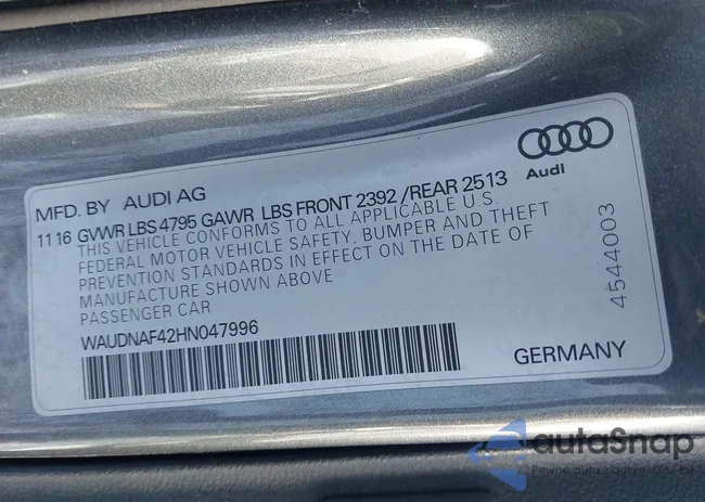 WAUDNAF42HN047996: 43852326