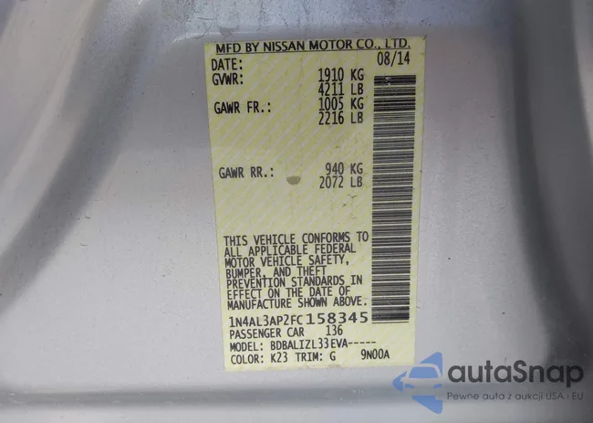 1N4AL3AP2FC158345: 43852423