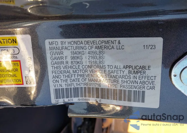 19XFL1H71RE011716: 43851548