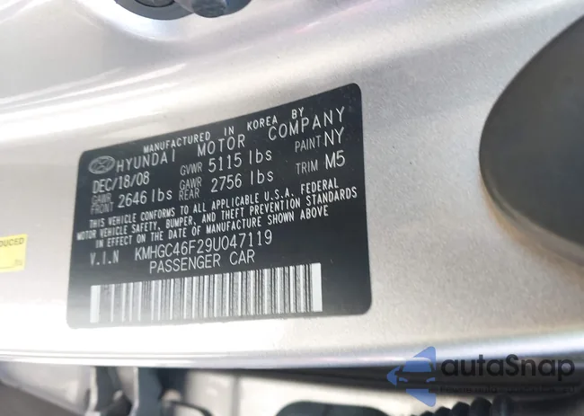 KMHGC46F29U047119: 43851604