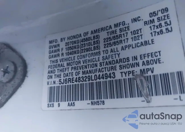 5J6RE48329L044943: 43851694