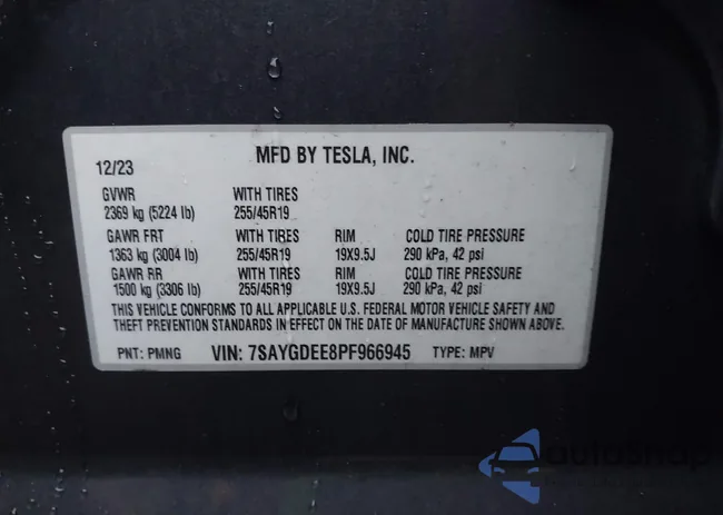 7SAYGDEE8PF966945: 43851736