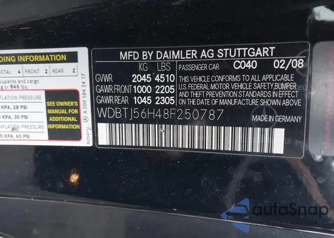 WDBTJ56H48F250787: 43852916