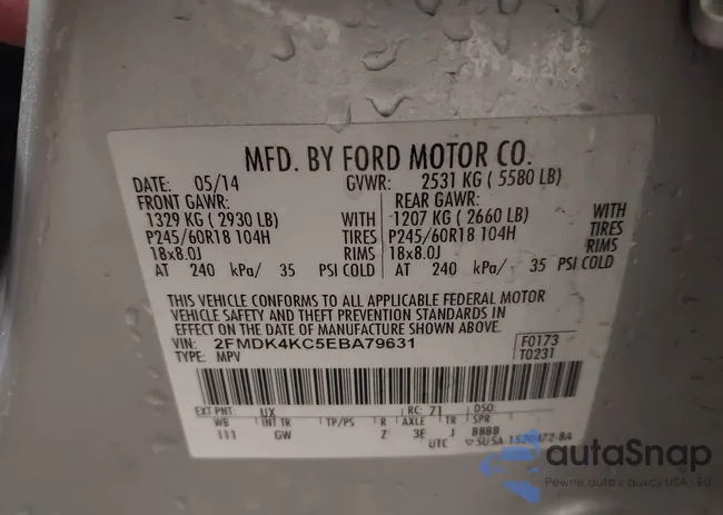 2FMDK4KC5EBA79631: 43852962