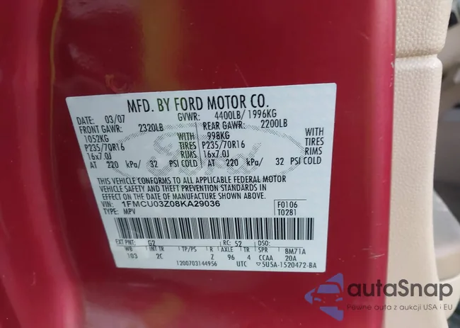 1FMCU03Z08KA29036: 43853001