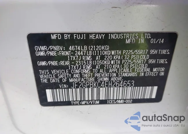 JF2GPBKC4EH264653: 43853084