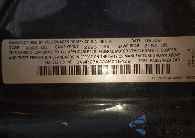 3VWRZ7AJ2AM015429: 43853284