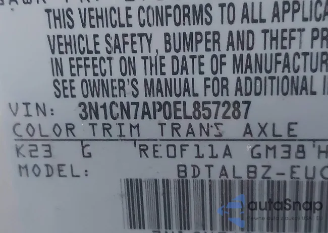 3N1CN7AP0EL857287: 43853416