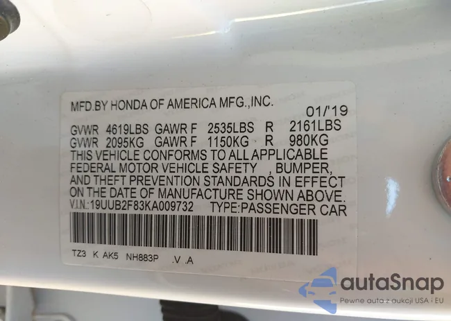 19UUB2F83KA009732: 43852794