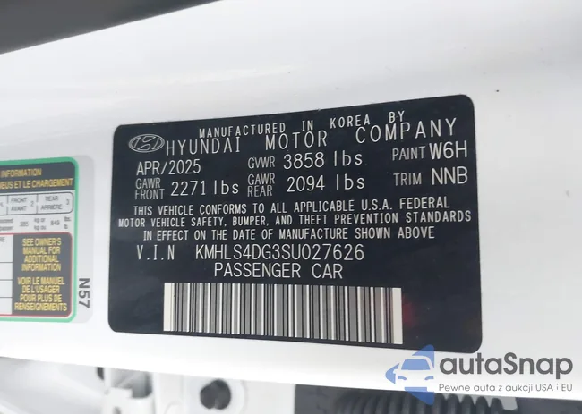 KMHLS4DG3SU027626: 43852837