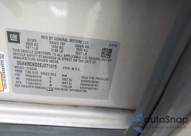 5GAKRCKD2EJ271015: 43853988