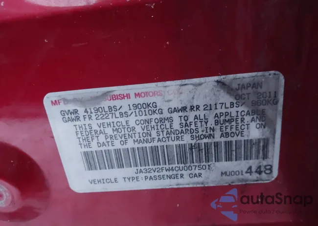 JA32V2FW4CU007501: 43854084