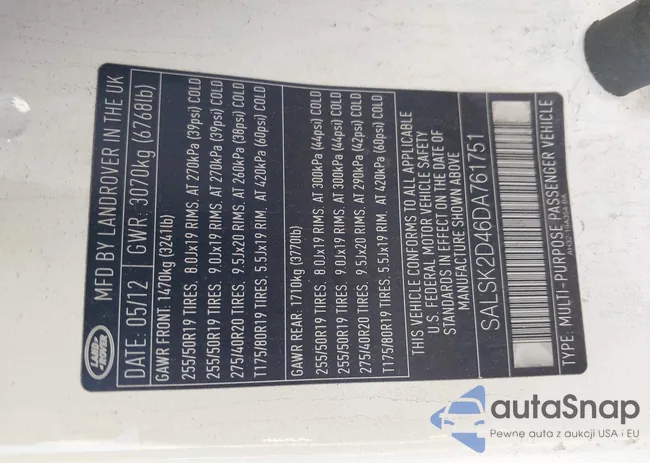 SALSK2D46DA761751: 43854086