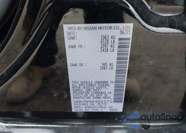 1N4BL4DV4SN401575: 43854128