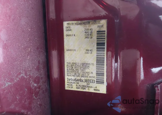 1N4AA6AP8JC365533: 43854165