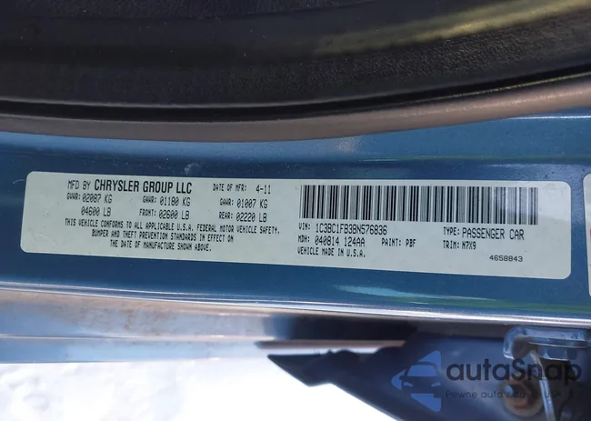 1C3BC1FB3BN576836: 43854334