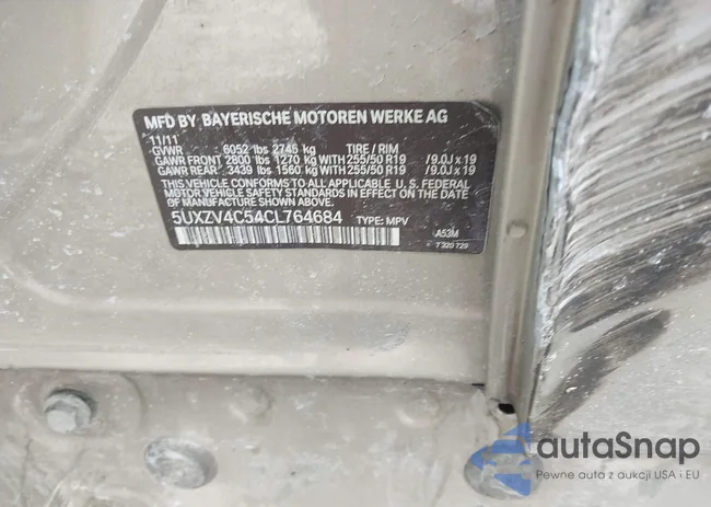 5UXZV4C54CL764684: 43854360