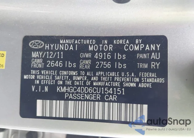 KMHGC4DD6CU154151: 43854425