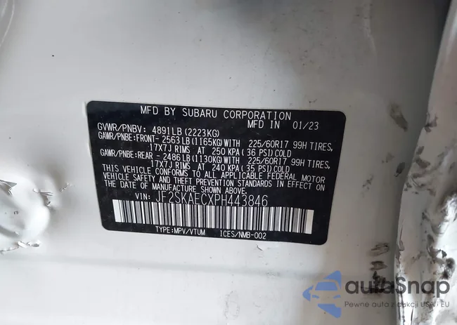 JF2SKAECXPH443846: 43853710