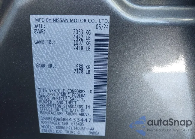 1N4BL4DW8RN433447: 43853807