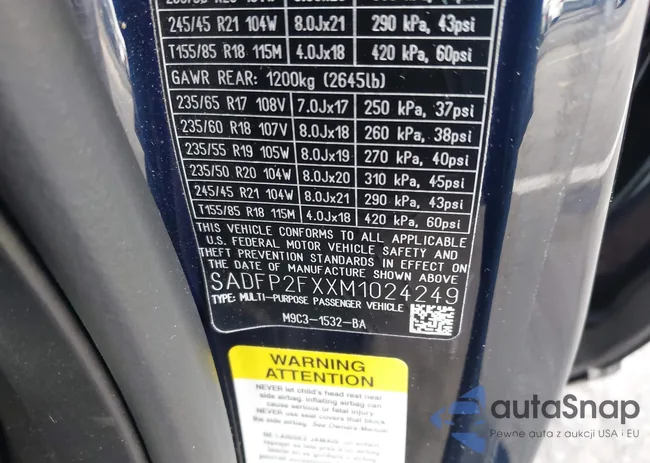 SADFP2FXXM1024249: 43854909