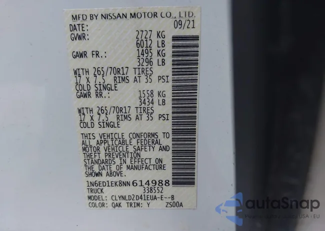 1N6ED1EK8NN614988: 43854911