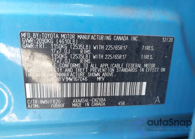 2T3F1RFV1MW167046: 43855018