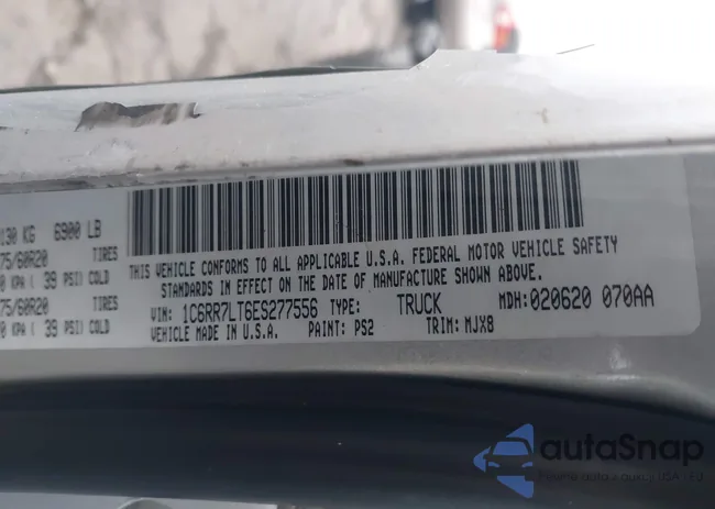 1C6RR7LT6ES277556: 43855088