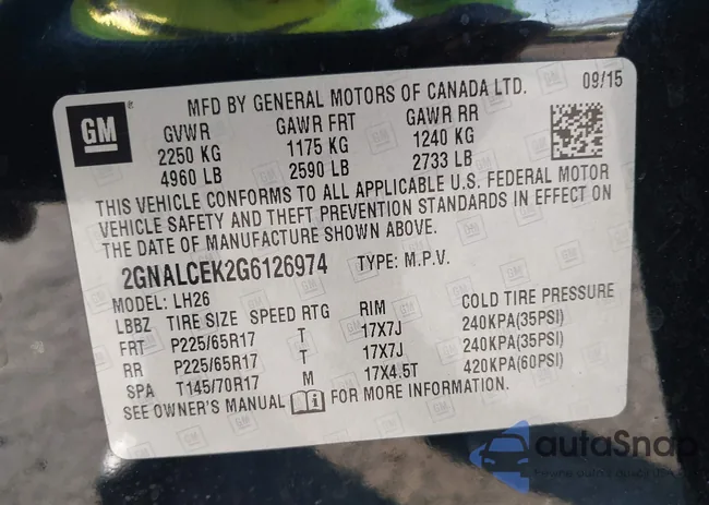 2GNALCEK2G6126974: 43855107