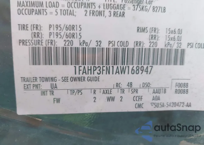 1FAHP3FN1AW168947: 43855110