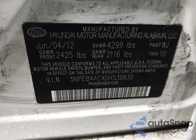 5NPEB4AC4DH539830: 43855395