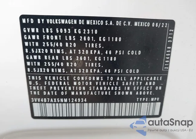 3VV4B7AX5NM124934: 43855417