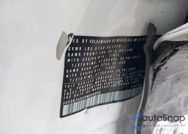 3VV3B7AX5PM058836: 43855439