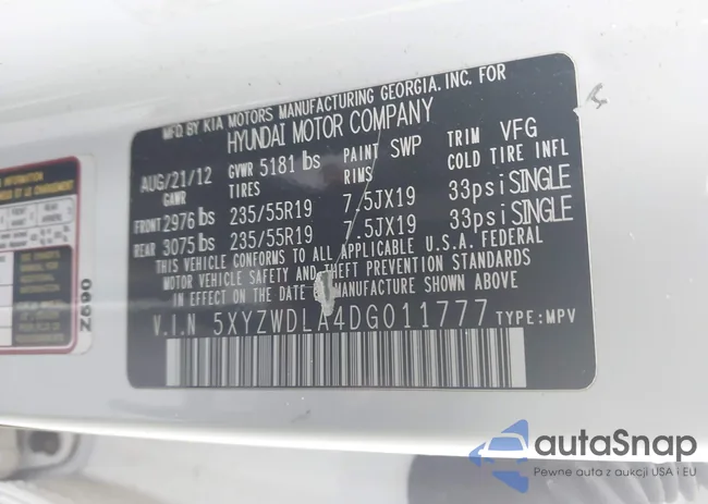 5XYZWDLA4DG011777: 43855459