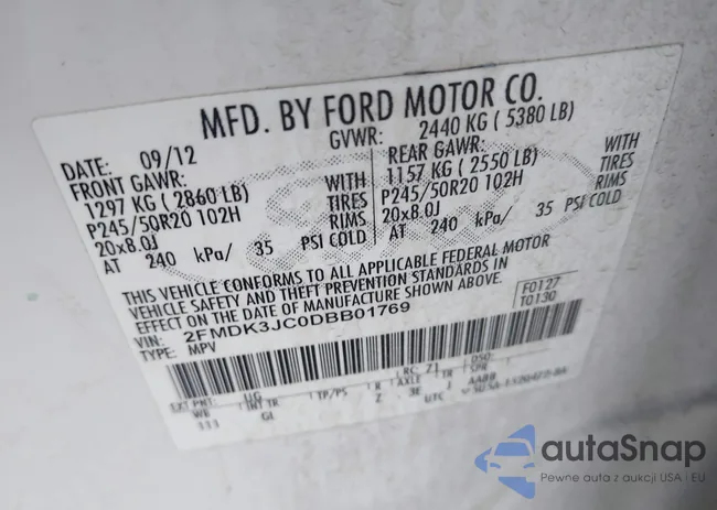 2FMDK3JC0DBB01769: 43854553