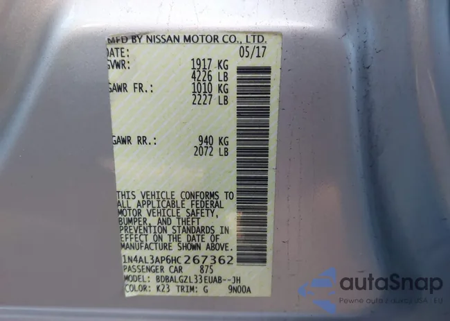 1N4AL3AP6HC267362: 43854638