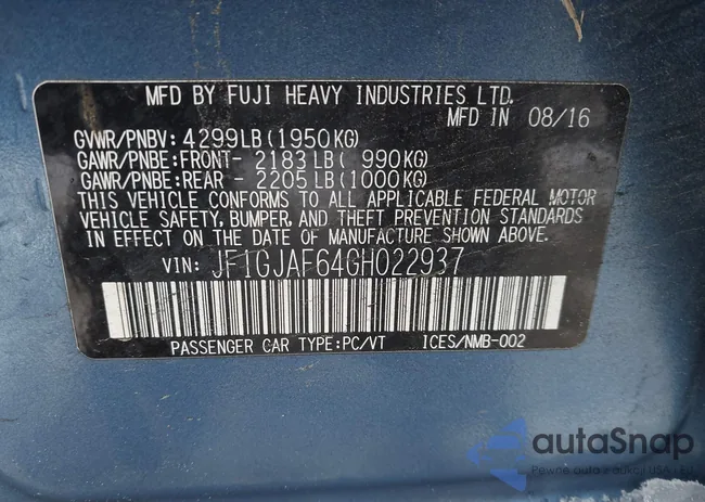 JF1GJAF64GH022937: 43854828