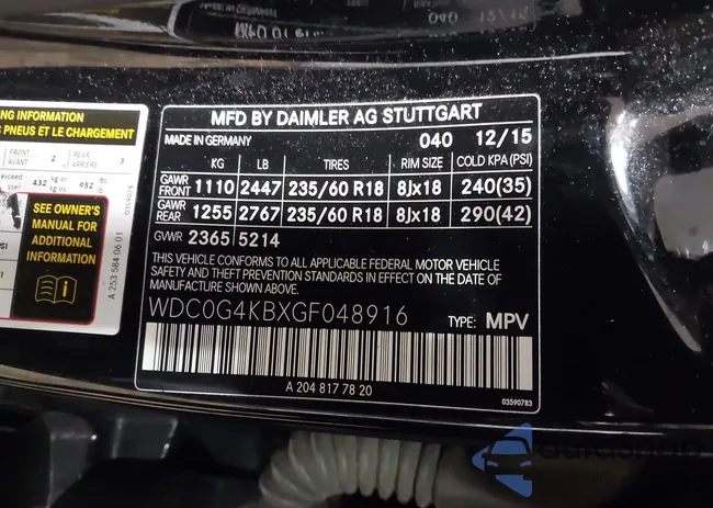 WDC0G4KBXGF048916: 43856077