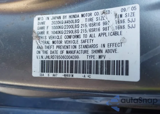 JHLRD78506C004399: 43856253