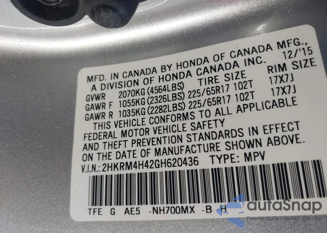 2HKRM4H42GH620436: 43856417