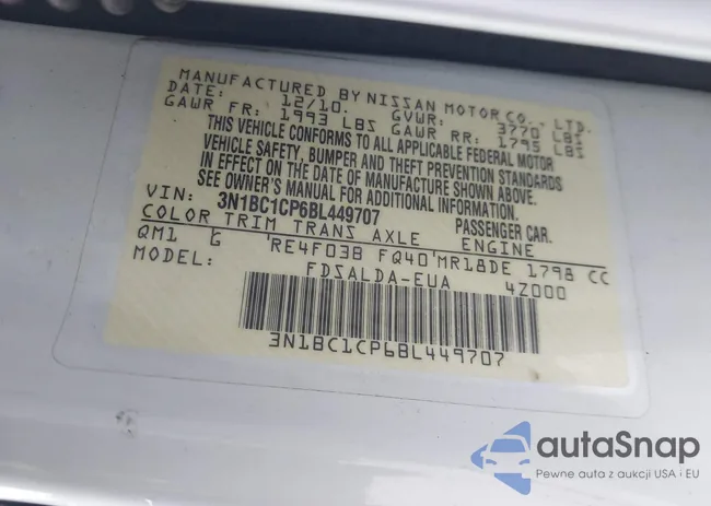 3N1BC1CP6BL449707: 43855498