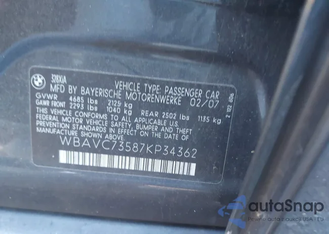 WBAVC73587KP34362: 43855686