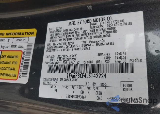 1FA6P8CF4L5142224: 43855833