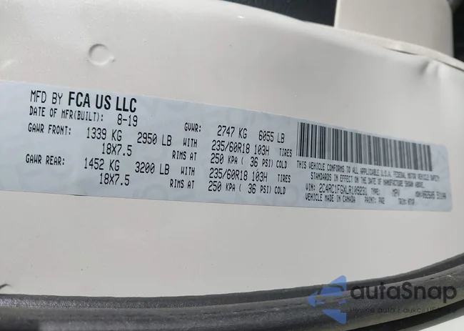 2C4RC1FGXLR109231: 43857136