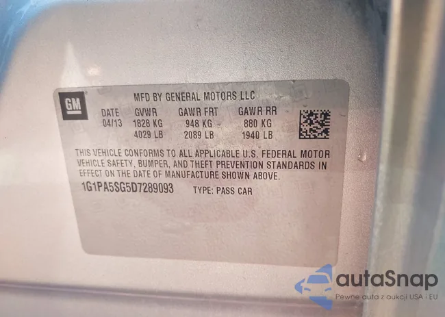 1G1PA5SG5D7289093: 43857213